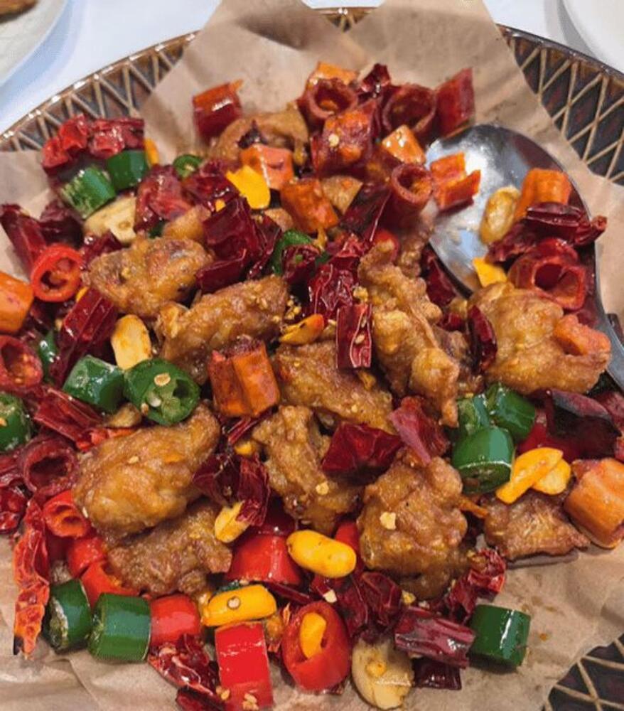 #19 Chuck of Chicken(with bone)Stir Fried with Dry Red Chili